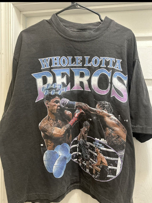 Whole Lotta Percs Tank Oversized tee Charcoal