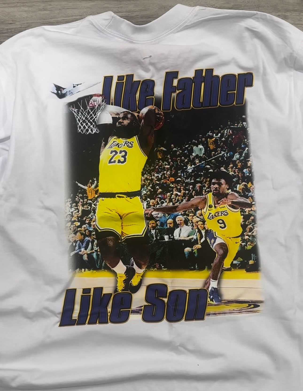 Bronny and Lebron James tee