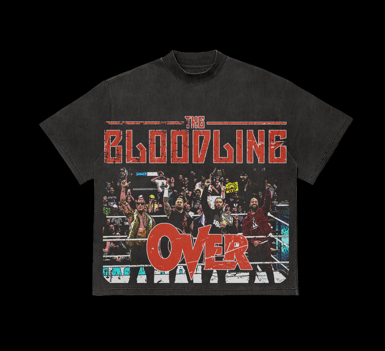 Smell What The Bloodline is Cooking tee. Front and Back design