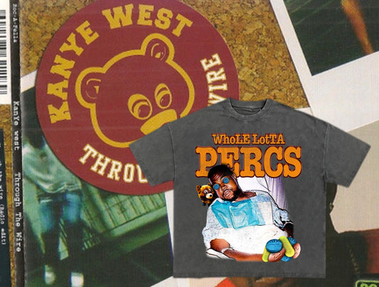 Whole Lotta Percs Ye tee( Shadow Grey)