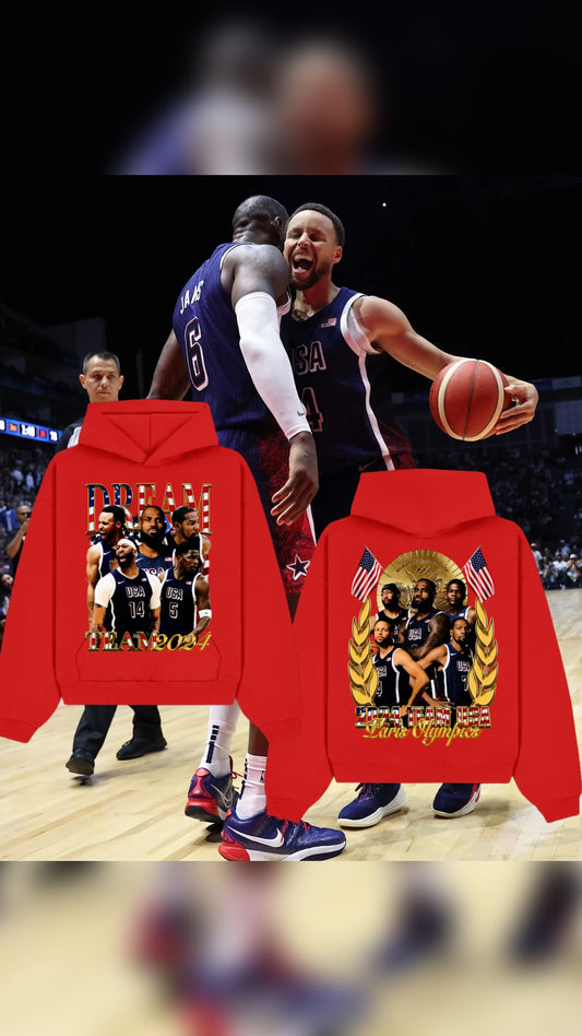 USA Basketball Gold Medal Hoodie in Red